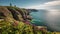 Summer sunset la manche bay lighthouse panorama 4k time lapse france