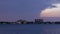 Summer sunset north miami gulf panorama 4k time lapse florida usa