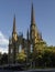 Summer sunset over St. Dunstan`s Basilica Cathedral in Charlottetown