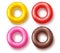 Summer swim rings set vector design. Colorful inflatable rubber toy and swimming circles