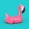 Summer Swimming Pool Inflantable Rubber Pink Flamingo Toy. 3d Rendering