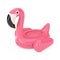 Summer Swimming Pool Inflantable Rubber Pink Flamingo Toy. 3d Rendering