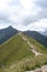 Summer Tatra Mountain, Poland, view from Kasprowy Wierch to Swinica