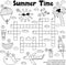 Summer time black and white crossword game