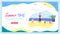 Summer Time Horizontal Banner with Copy Space