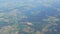 Summer time jet plain window green land view 4k usa