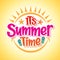 Summer Time Poster Design with Happy and Fun Concept