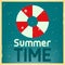 Summer Time Retro Square Poster
