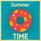 Summer Time Retro Square Poster