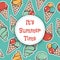 It is summer time Seamless pattern with icecreams