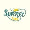 Summer time. Unique lettering poster. Vector art. Trendy handwritten summer illustration.