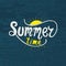 Summer time. Unique lettering poster. Vector art. Trendy handwritten summer illustration.