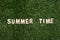 Summer Time Wooden Sign On Grass