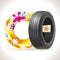 Summer tire and rubber ring