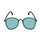 Summer travel and vacation sunglasses fashion accessory in flat style isolated icon