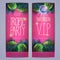 Summer tropic disco party poster with tropic leaves and disco ball. Invitation design. Summer background.