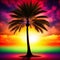 Summer tropical background.  AI Generative