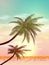 Summer tropical backgrounds with palms, sky and sunset. Summer poster flyer invitation card. Summertime. illustration.EPS 1