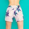 Summer tropical shorts. Fashion lady. Vacation style