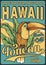Summer tropical toucan hawaii poster. Beach lounge