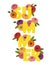 Summer. Typography poster with tribal geometric ornament and bright colorful ranunculus flowers.