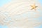 Summer Typography Sand Banner Background Starfish