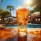 Summer Unleashed Indulge in Hyper-Realistic Delight of a Transparent Glass, Filled with Golden Amber Beer. AI Generated