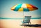 Summer vacation beach resort lounge chair umbrella