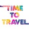 Summer vacation travel color cutout text quote