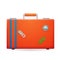 Summer vacation trip traveler suitcase bag icon vector illustration