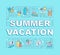 Summer vacation word concepts banner