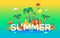 Summer - vector line travel illustration