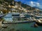 Summer view of Amalfi harbor and city on the tyrrhenian sea