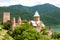 Summer view of Ananuri church and fortress in Georgia