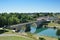 Summer view of the French pilgrim town Navarrenx