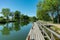 Summer view of the Gota canal in Sweden