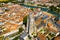 Summer view of historic areas of Saintes with cathedral, France