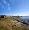 Summer view of Lofoten Islands near Moskenes