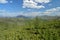 Summer view of the mountain pass Olchan. Oymyakon, Yakutia. Ð¢he Federal highway `KolymaÂ» P504