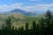 Summer view of the mountain pass Olchan. Oymyakon, Yakutia. Ð¢he Federal highway `KolymaÂ» P504