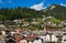 Summer view of Ortisei in Val Gardena, Italy