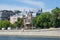 Summer view of The Prechistenskaya embankment on a Sunny day, Moscow, Russia