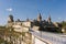 Summer view to castle in Kamianets-Podilskyi