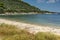 Summer view of Vathi Beach at Sithonia peninsula, Chalkidiki, Central Macedonia, Greece