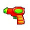 summer water gun toy game pixel art vector illustration