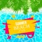 Summer water pool waves poster