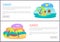 Summer Web Pages Collection Vector Illustration