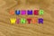 Summer winter seasons hot cold children letters