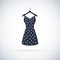 Summer Woman Dress Icon. Vintage dresse silhouette vector