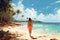 Summer women person beach sea holiday travel beauty tropical vacation sand ocean sun female